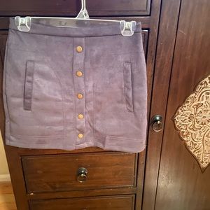 Suede skirt